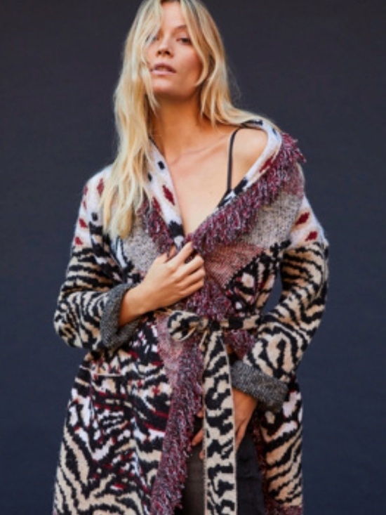 Anthropologie Paloma Fringe Cardigan Size M - Picture 2 of 15